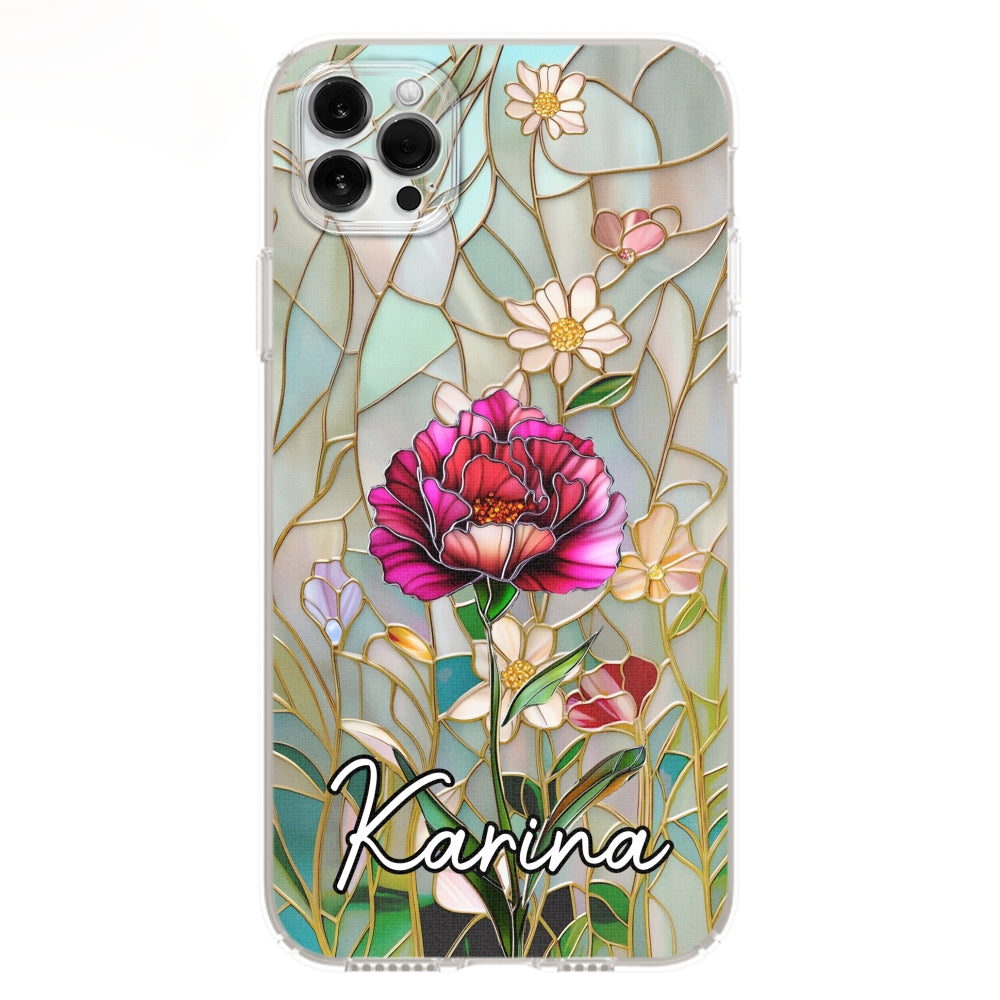 Floral Stained - Personalized Custom Phone Case