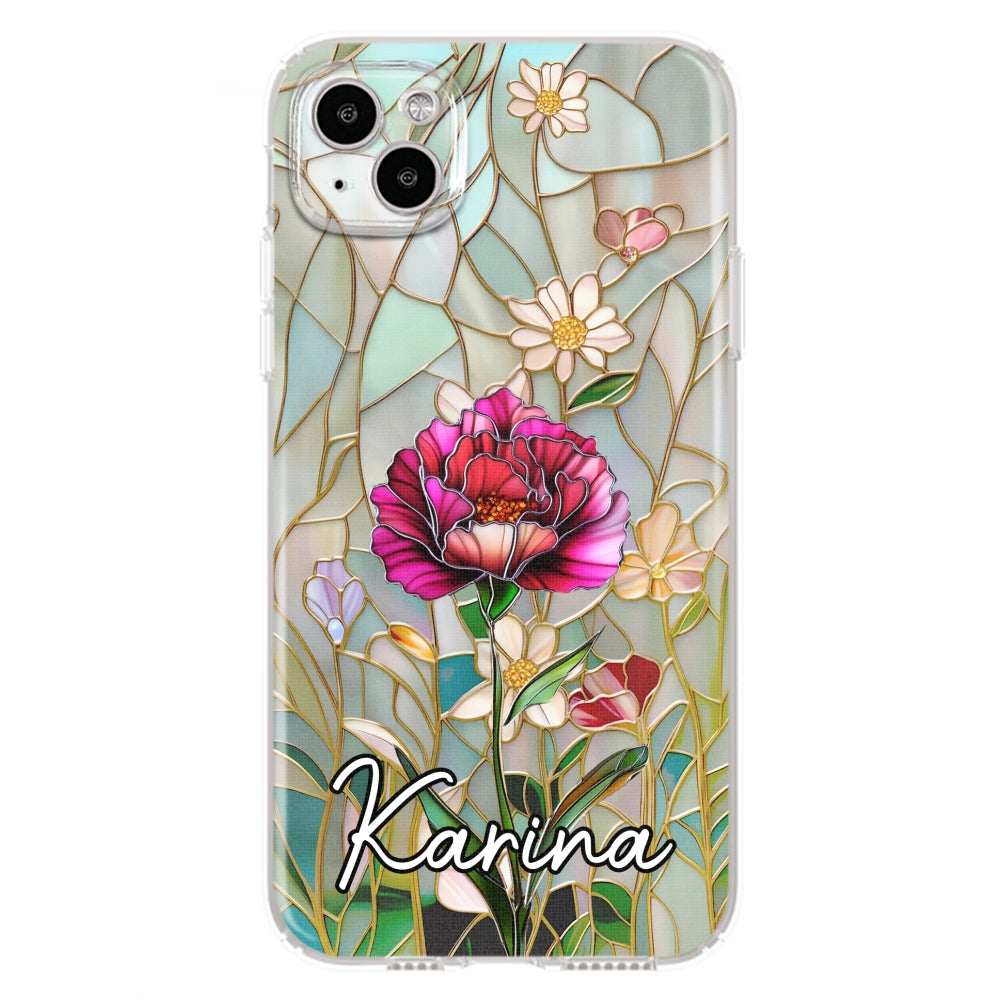 Floral Stained - Personalized Custom Phone Case