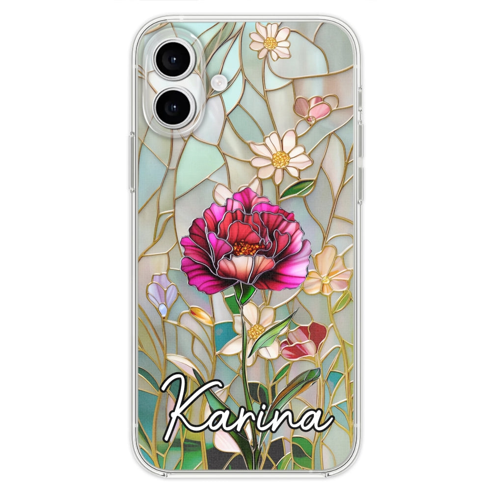 Floral Stained - Personalized Custom Phone Case
