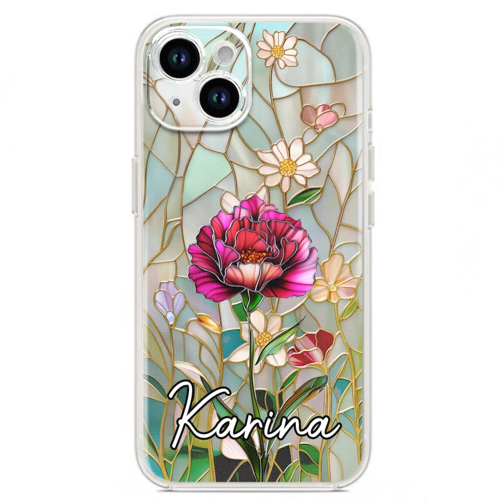 Floral Stained - Personalized Custom Phone Case