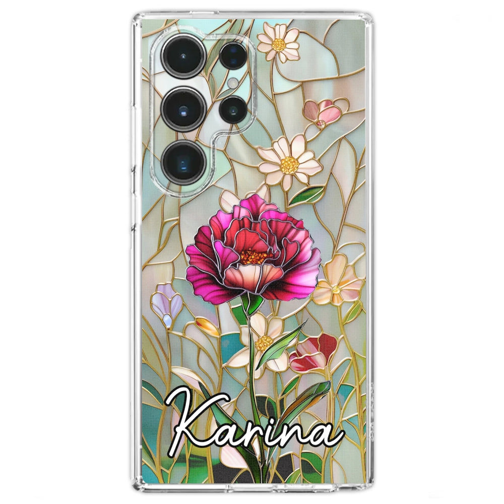 Floral Stained - Personalized Custom Phone Case