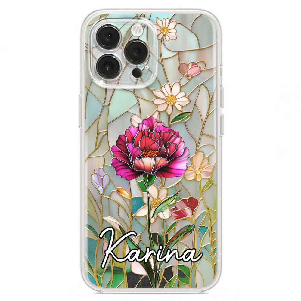 Floral Stained - Personalized Custom Phone Case