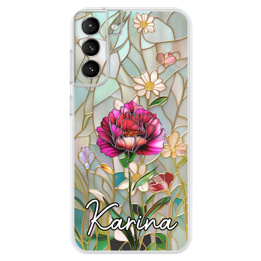 Floral Stained - Personalized Custom Phone Case