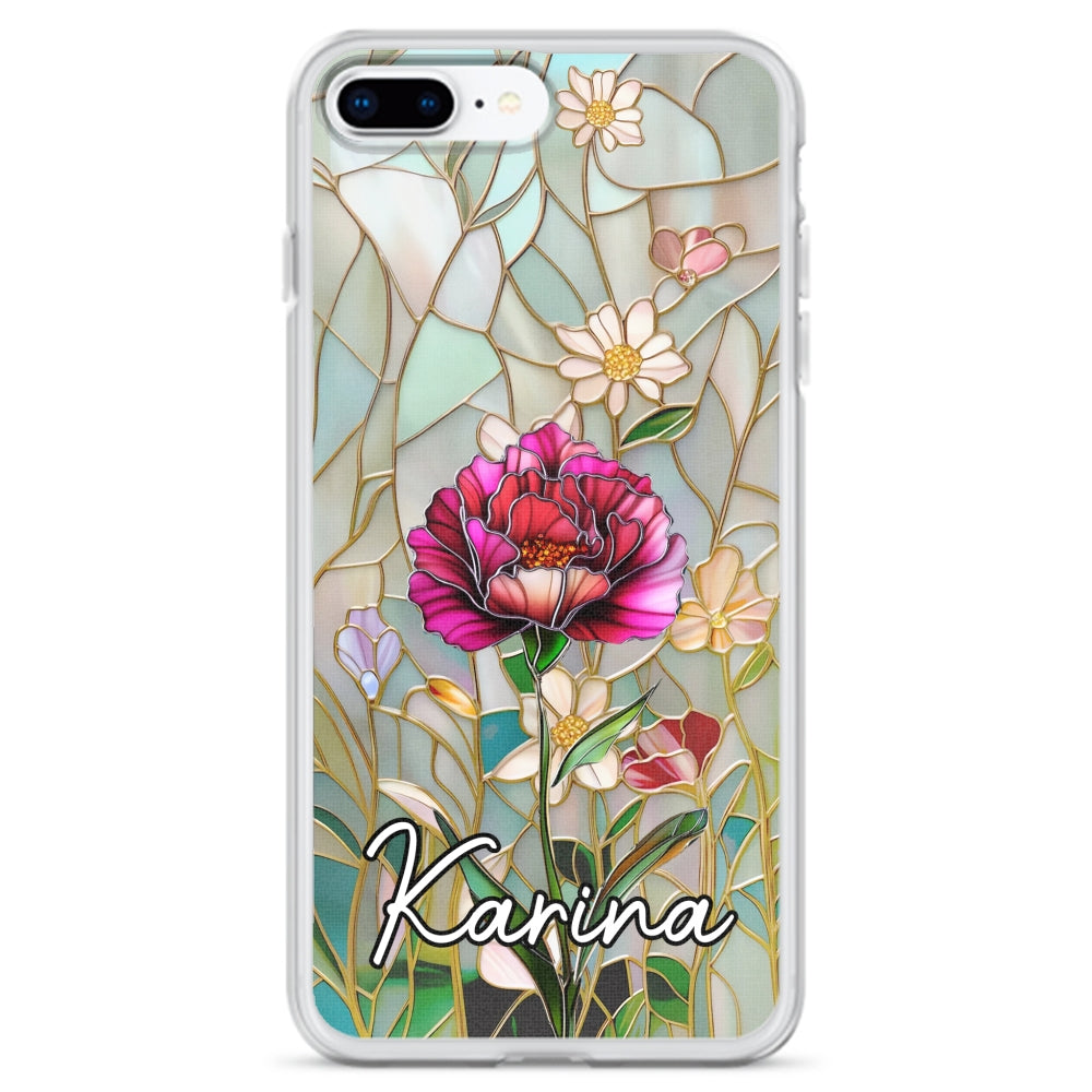 Floral Stained - Personalized Custom Phone Case