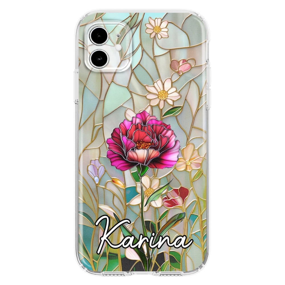 Floral Stained - Personalized Custom Phone Case