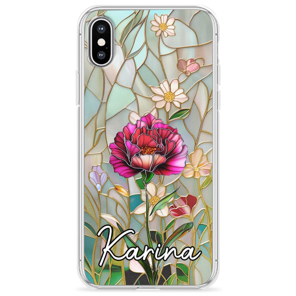 Floral Stained - Personalized Custom Phone Case