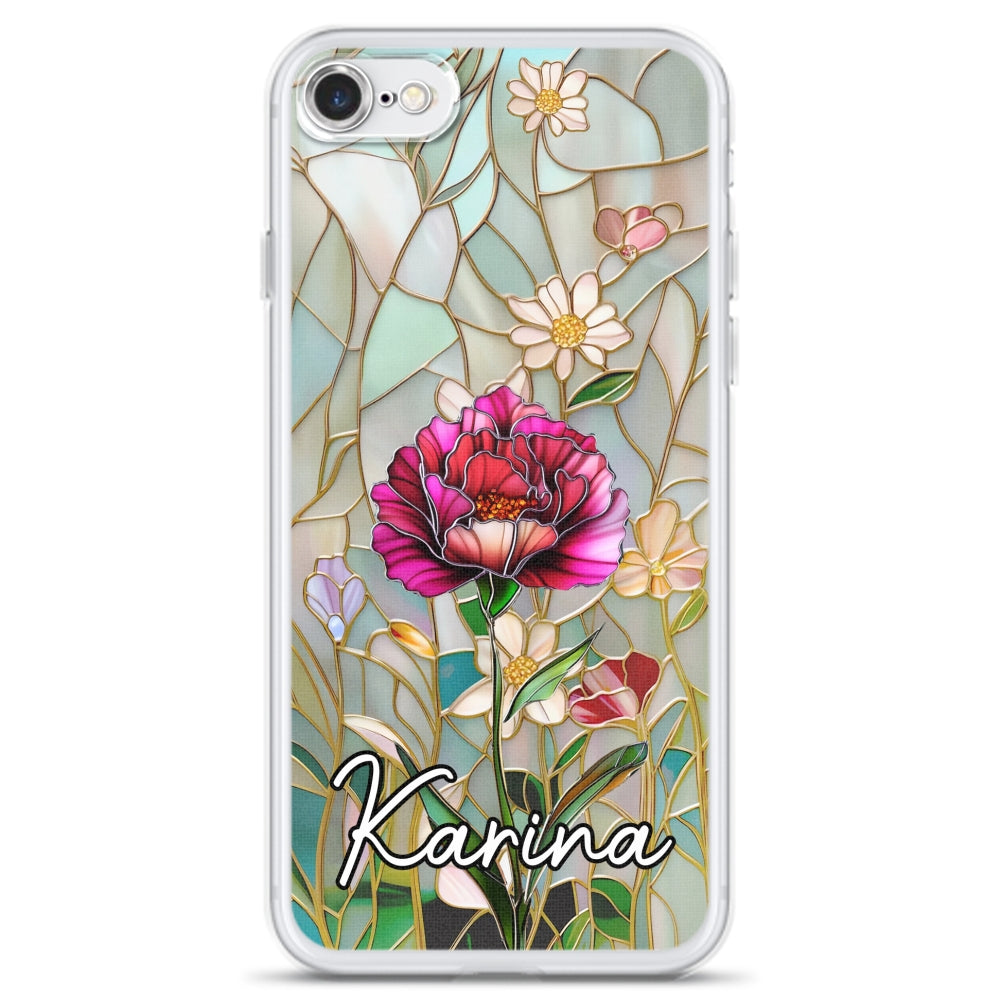 Floral Stained - Personalized Custom Phone Case