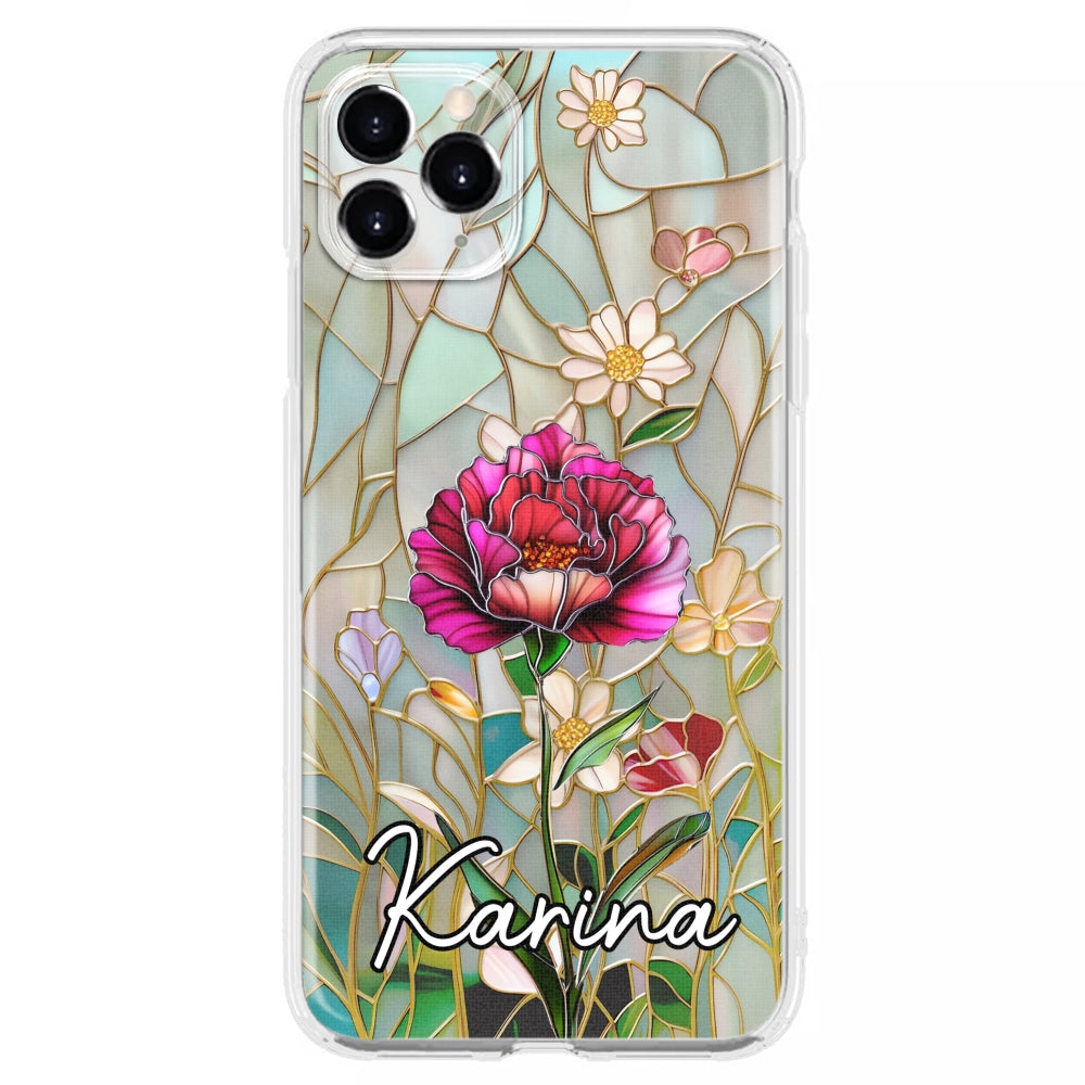 Floral Stained - Personalized Custom Phone Case