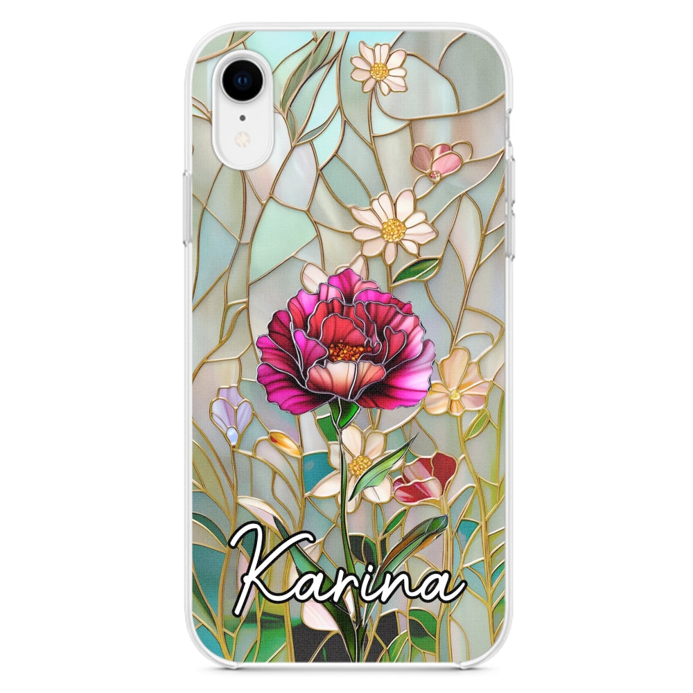 Floral Stained - Personalized Custom Phone Case