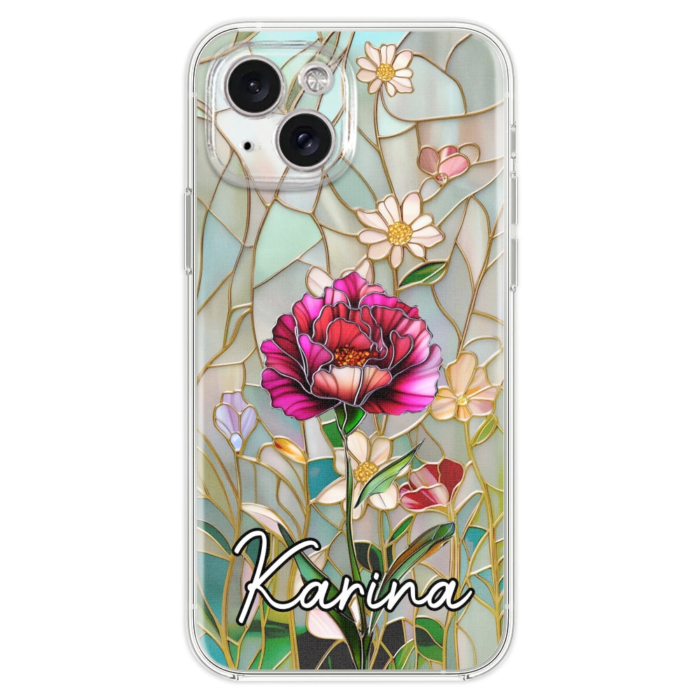 Floral Stained - Personalized Custom Phone Case