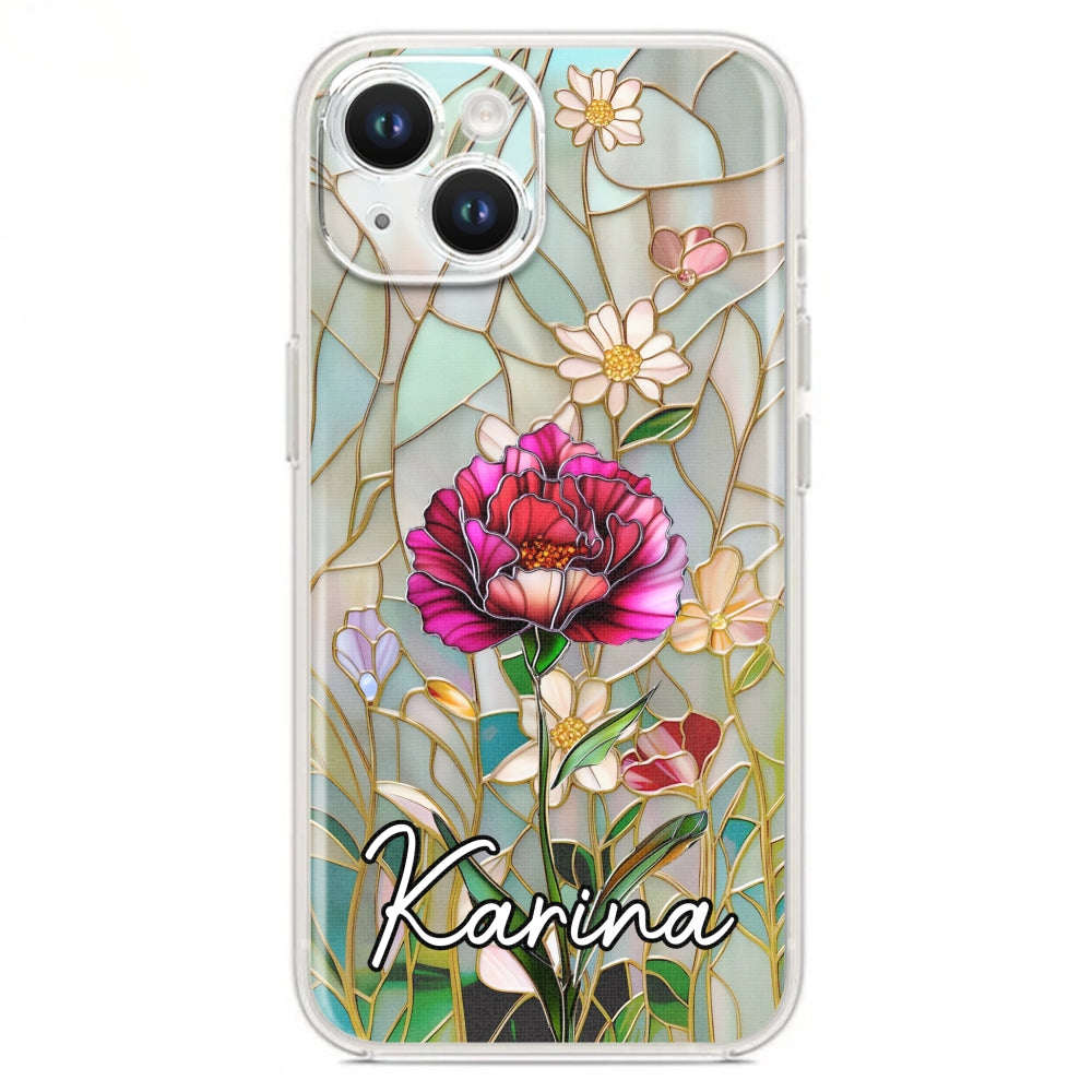 Floral Stained - Personalized Custom Phone Case