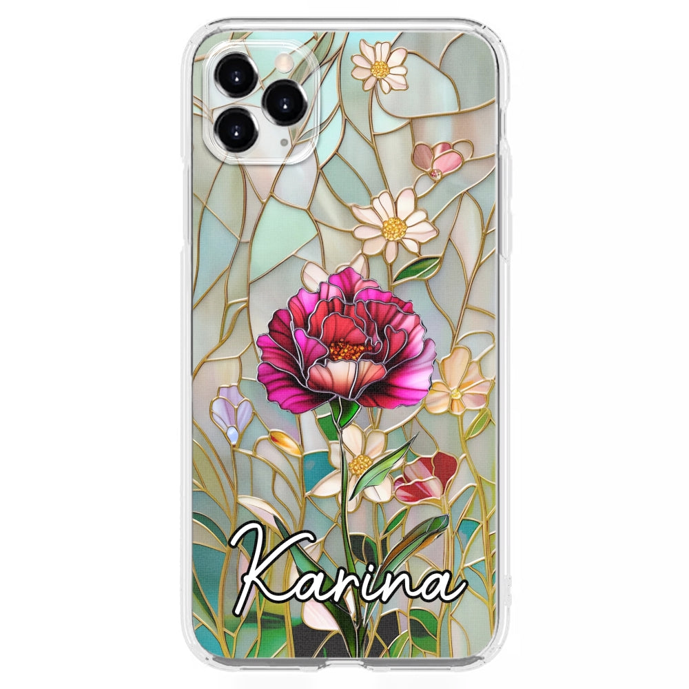Floral Stained - Personalized Custom Phone Case