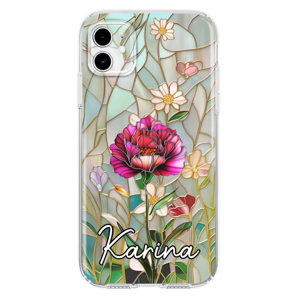 Floral Stained - Personalized Custom Phone Case