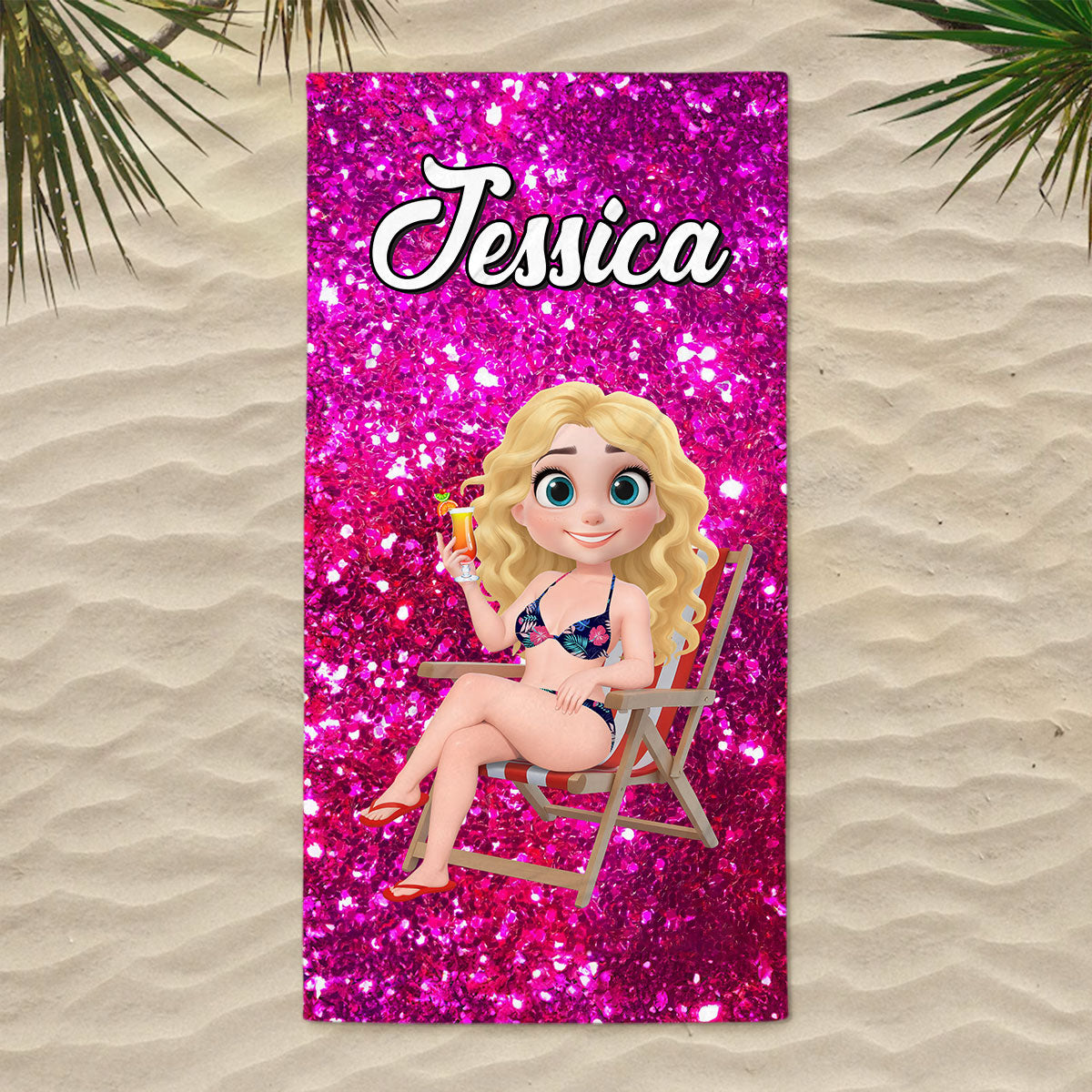 Hello Gorgeous - Personalized Custom Beach Towel