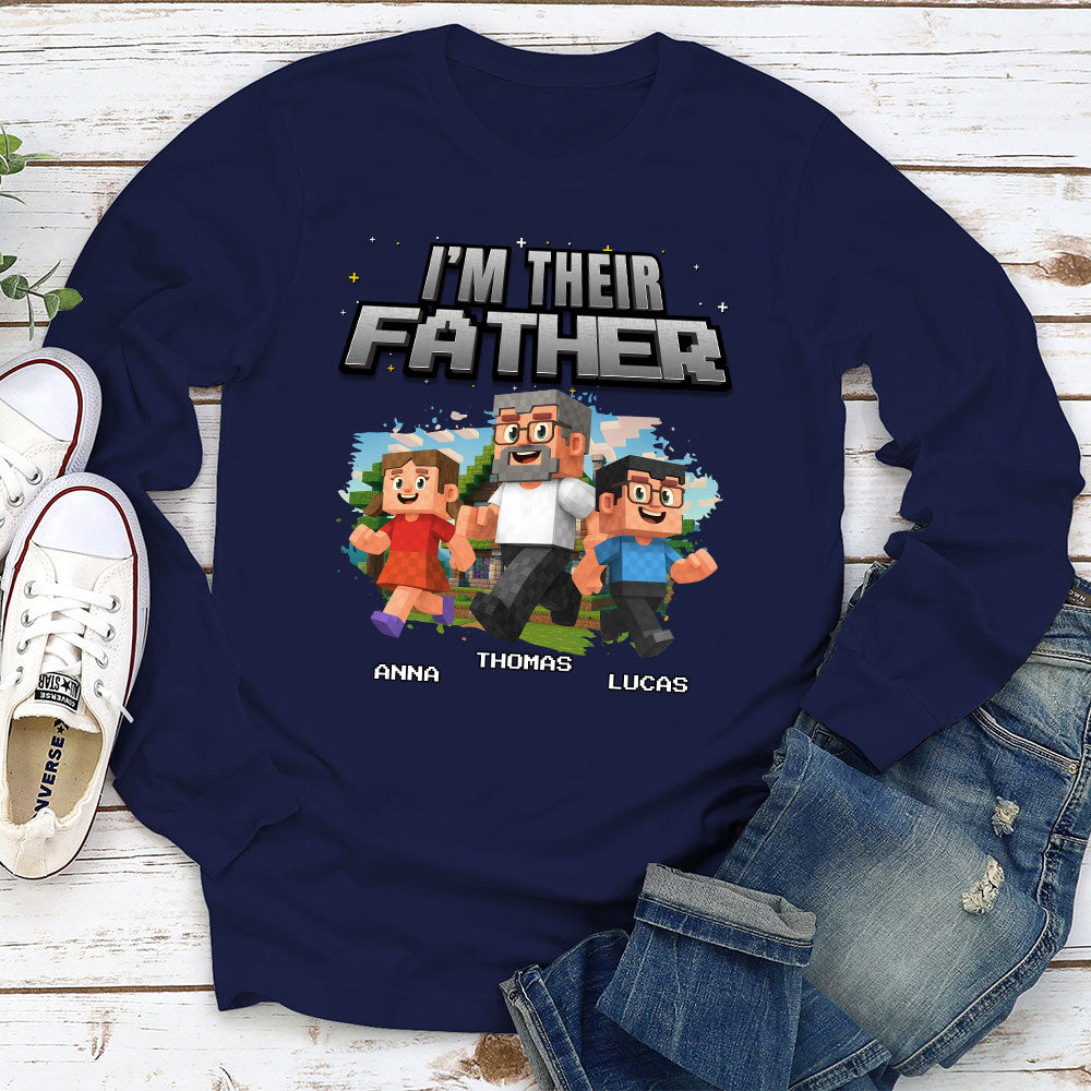 Dad Power Pixel - Personalized Custom Shirt