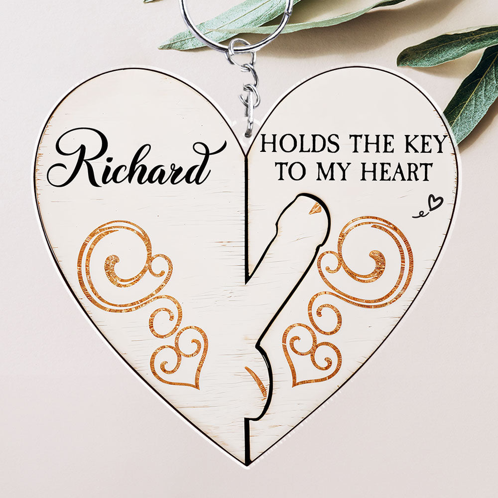 You Hold The Key To My Heart - Personalized Custom Acrylic Keychain