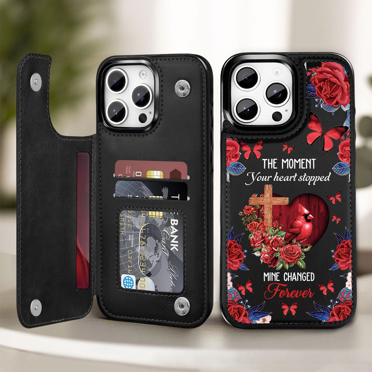 The Moment Your Heart Stopped - Personalized Custom Leather Phone Case