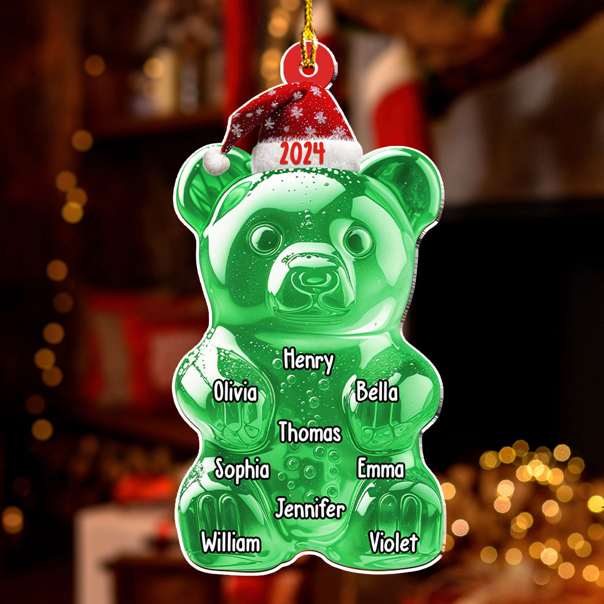 Gummy Bear Custom Family Name - Personalized Custom Acrylic Ornament