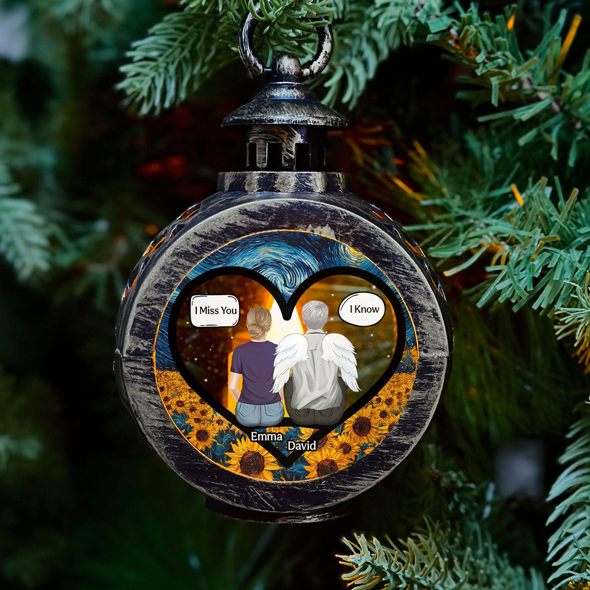 Be Here With Me - Personalized Custom Christmas Lantern