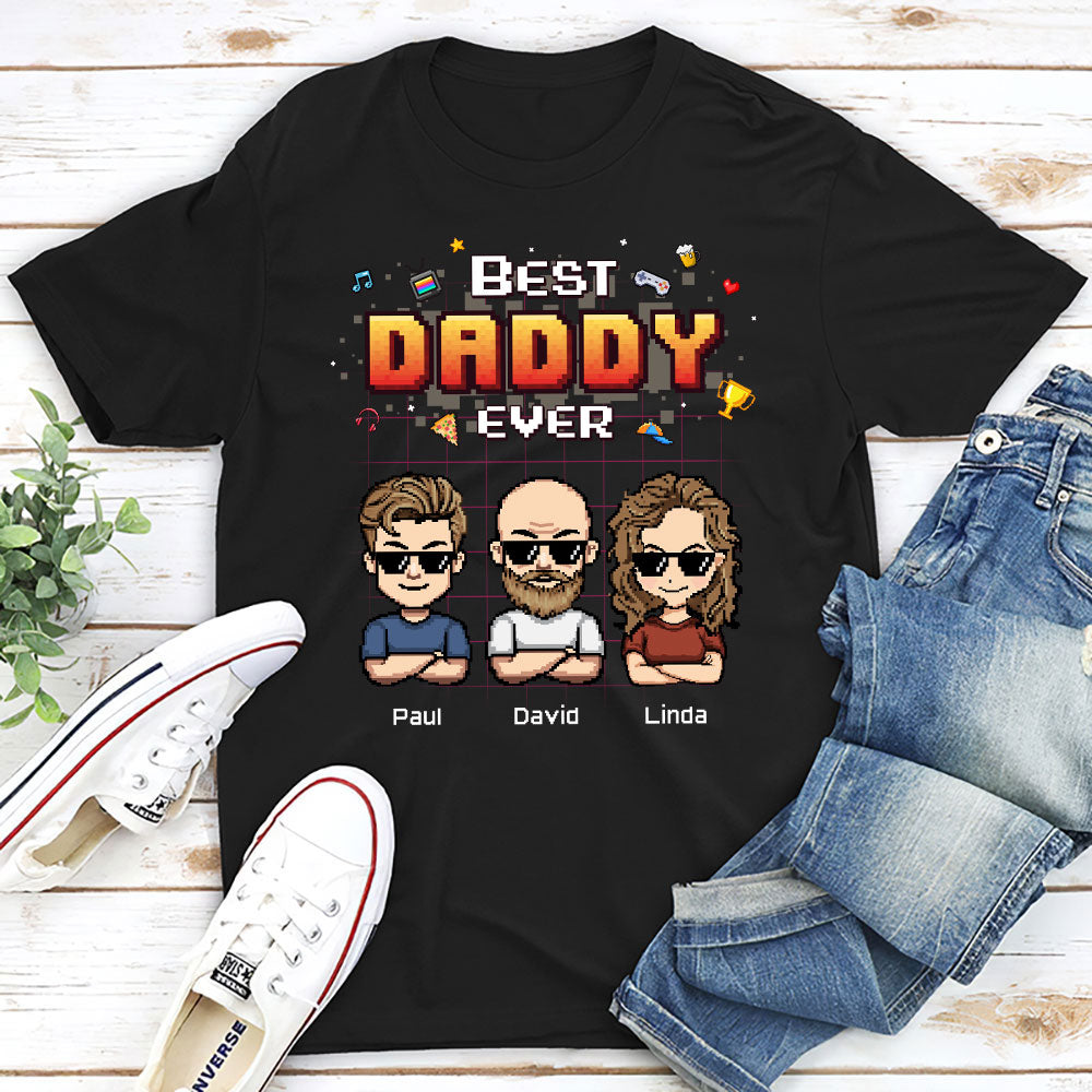 Best Dad Pixel - Personalized Custom Shirt