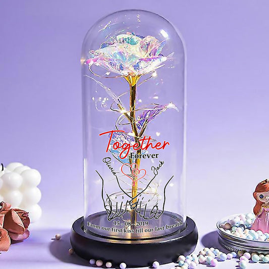 Together Forever - Personalized Custom Sparkly Rose
