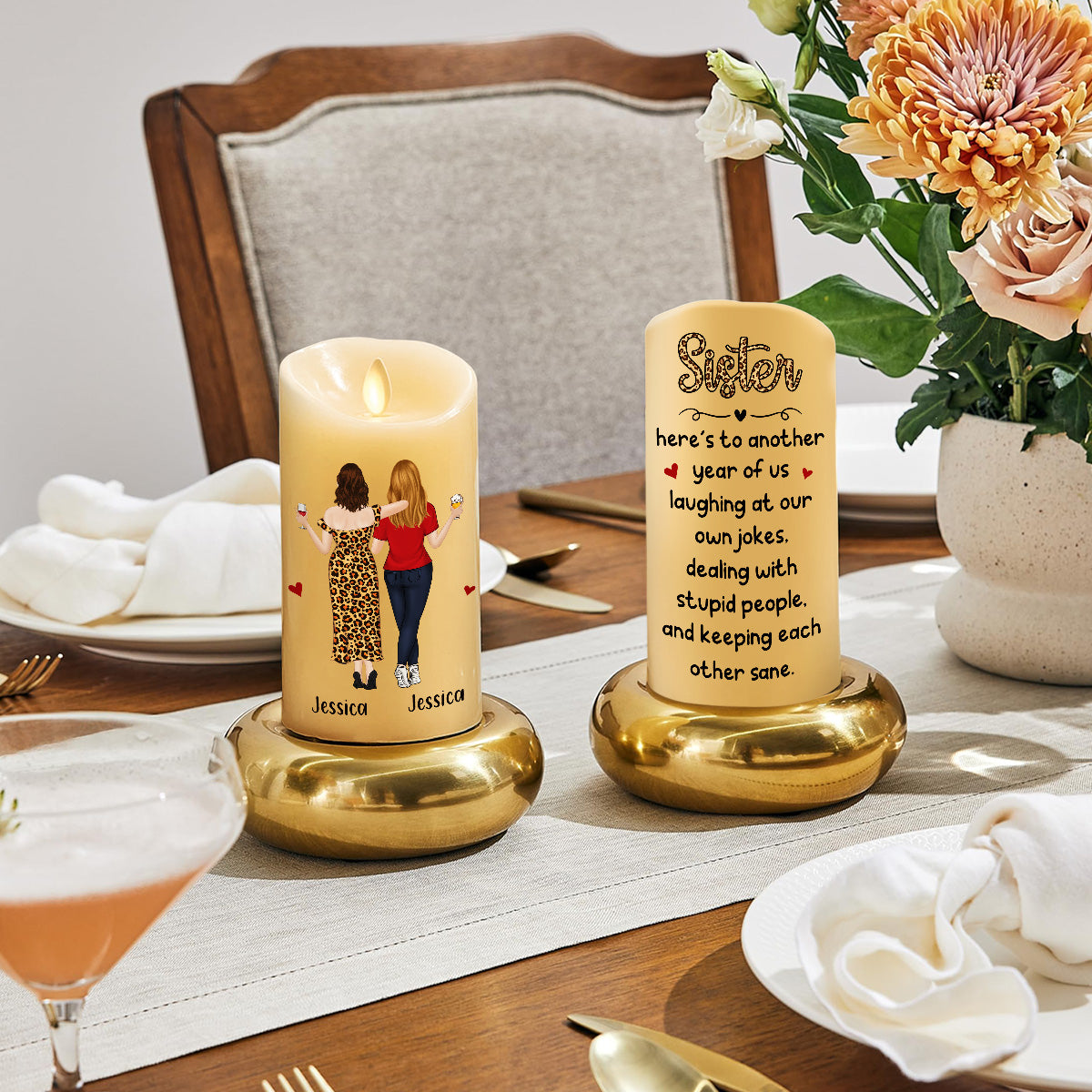 Another Year Together - Personalized Custom LED Candle