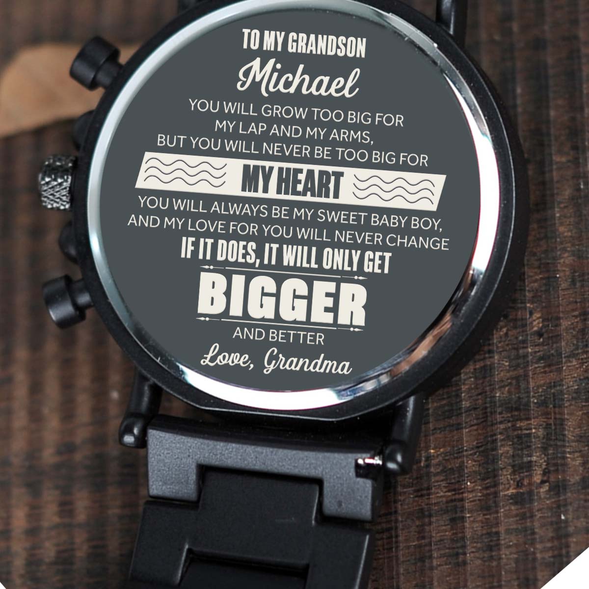 It Will Only Get Bigger - Personalized Engraved Wooden Watches GQ026