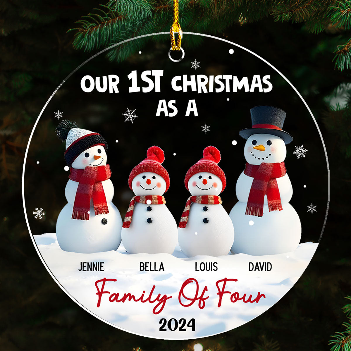 First Christmas - Personalized Custom 3D Inflated Effect Acrylic Ornament