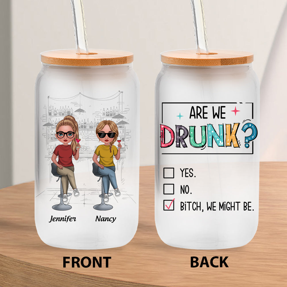 Bestie Check - Personalized Custom Glass Can