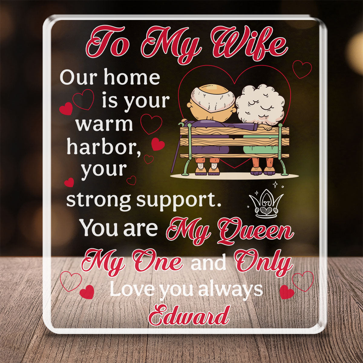 To My Wife - Personalized Custom Acrylic Plaque