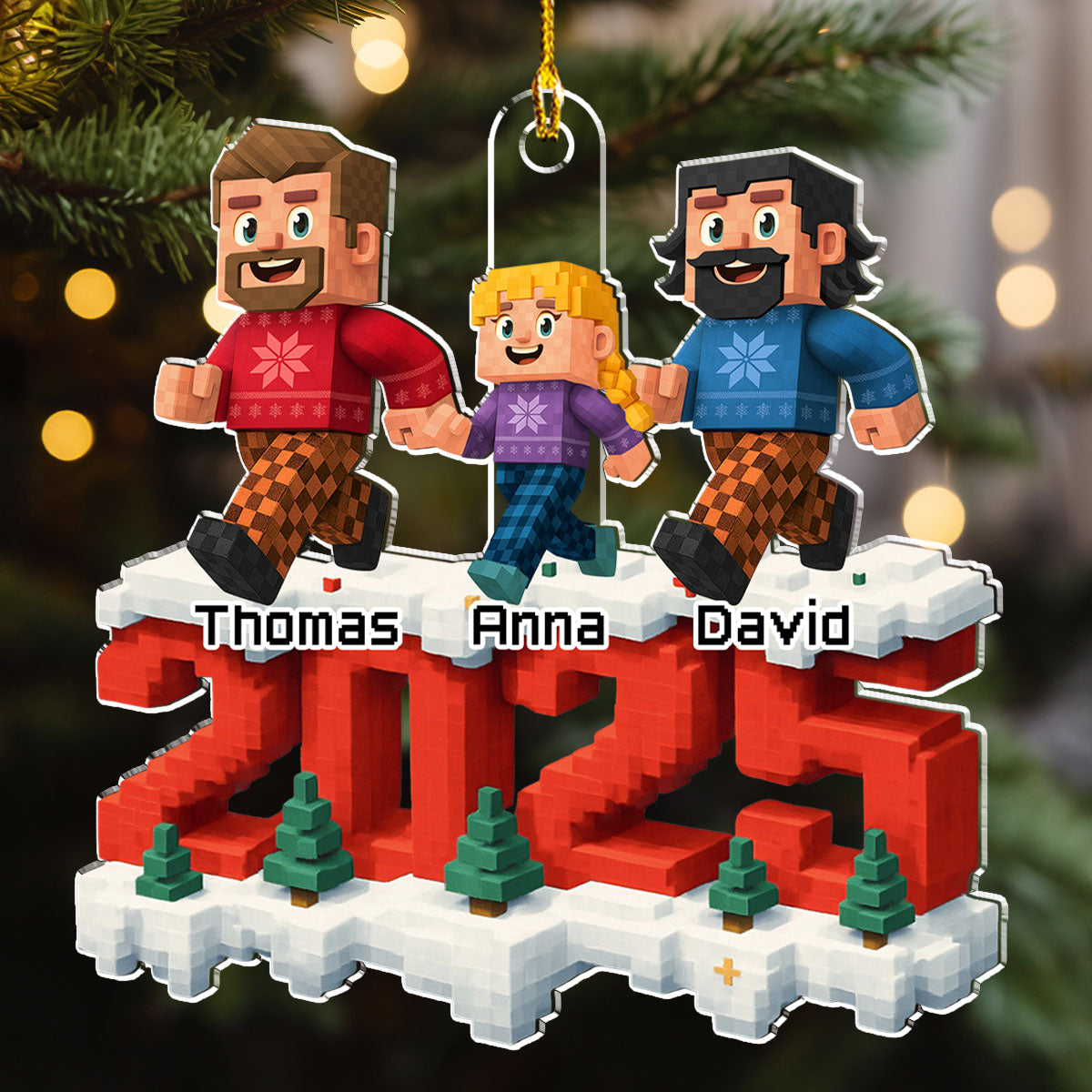 Together In This Year - Personalized Custom 3D Effect Acrylic Ornament