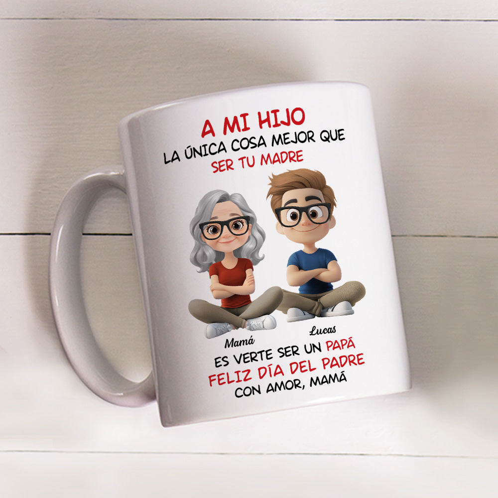 A Mi Hijo Cartoonizado - Taza Personalizada de Café