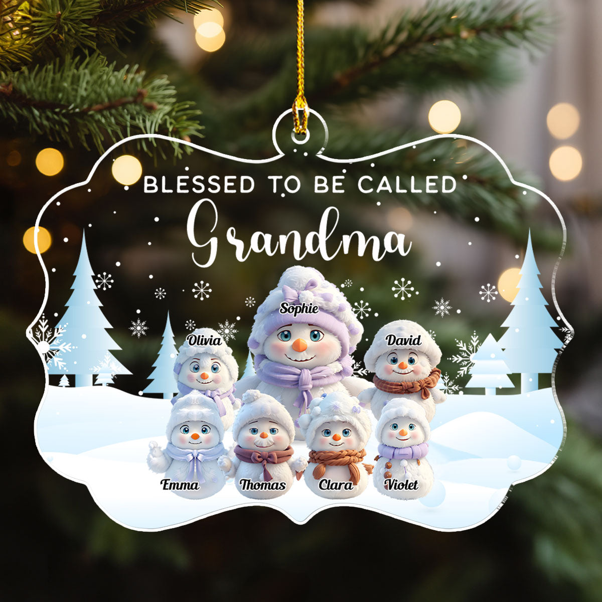 Cute Snowman Christmas - Personalized Custom Acrylic Ornament