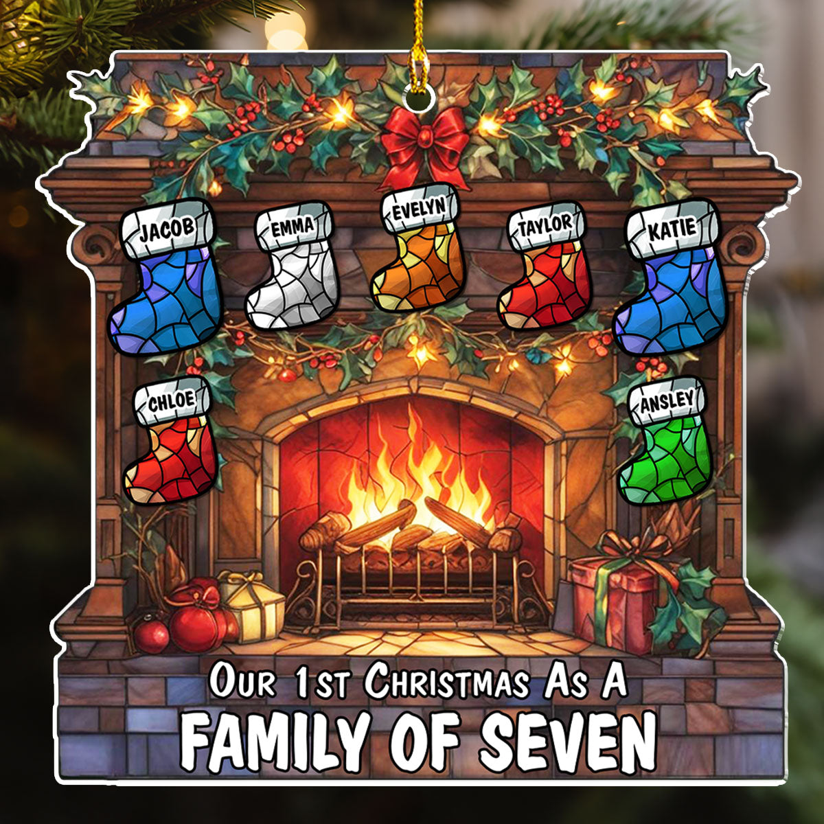 As A Family Of - Personalized Custom Acrylic Ornament