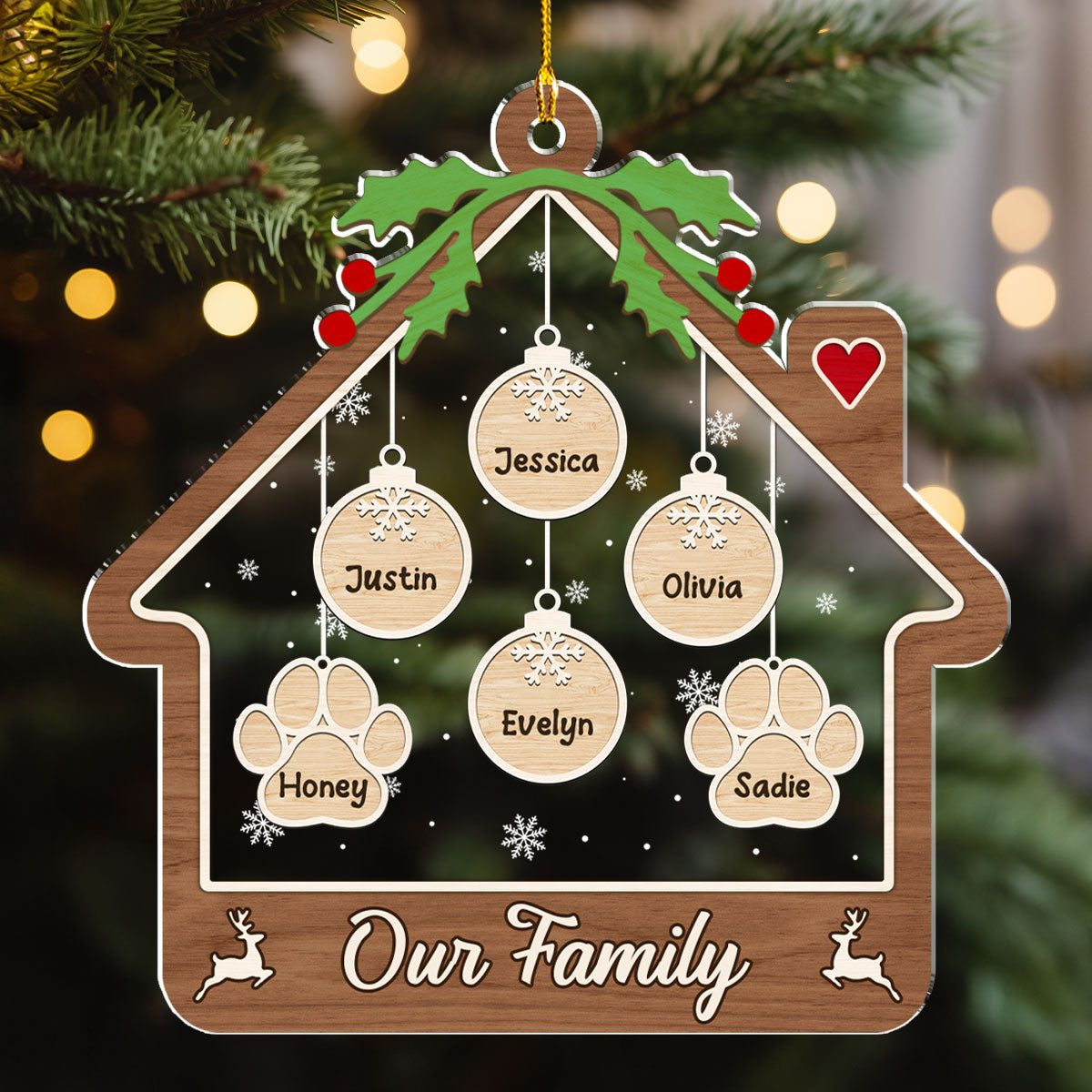 Loving Home - Personalized Custom Acrylic Ornament