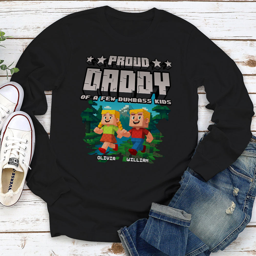 Proud Grandfather Of Few Kids - Personalized Custom Shirt
