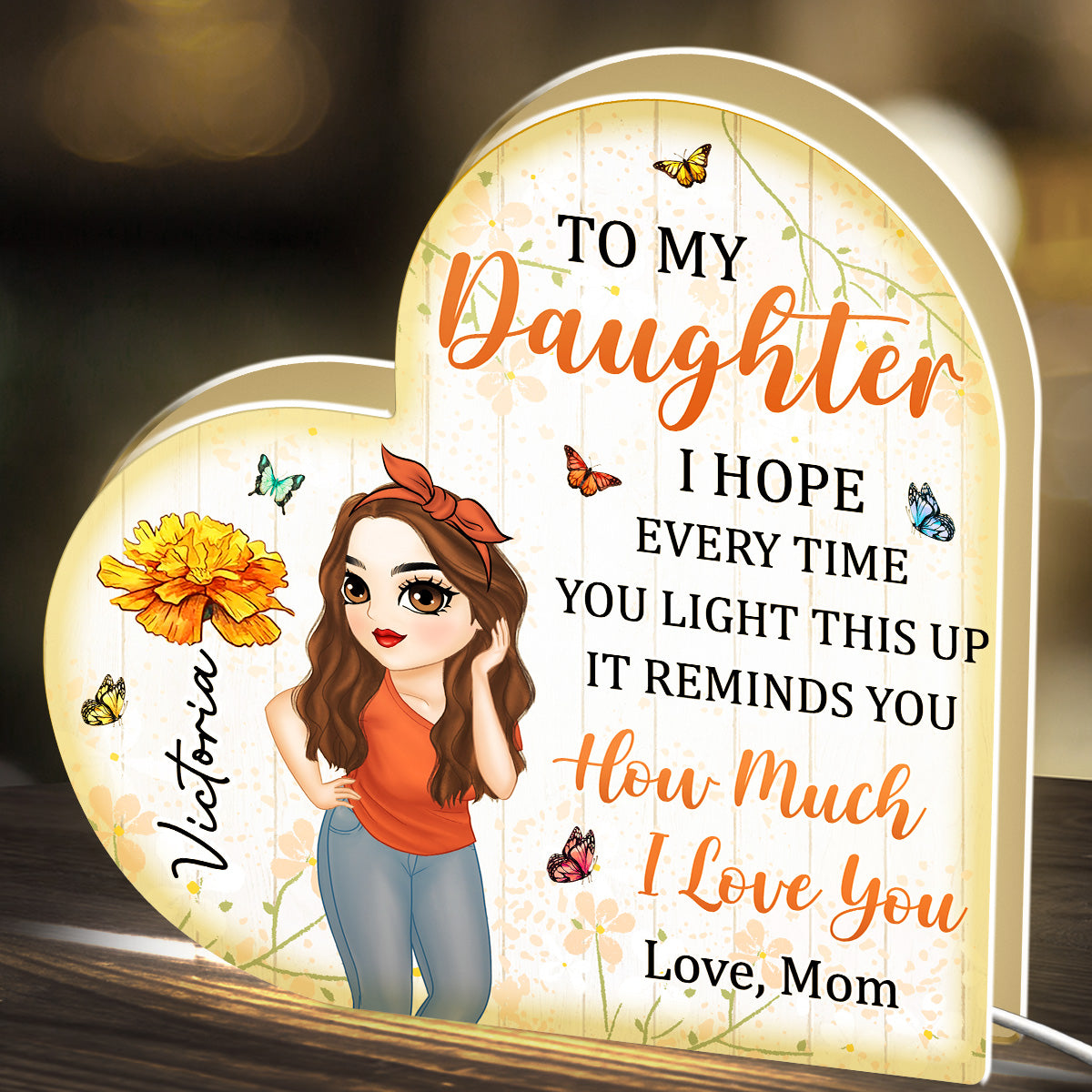How Much I Love You - Personalized Custom Light Box