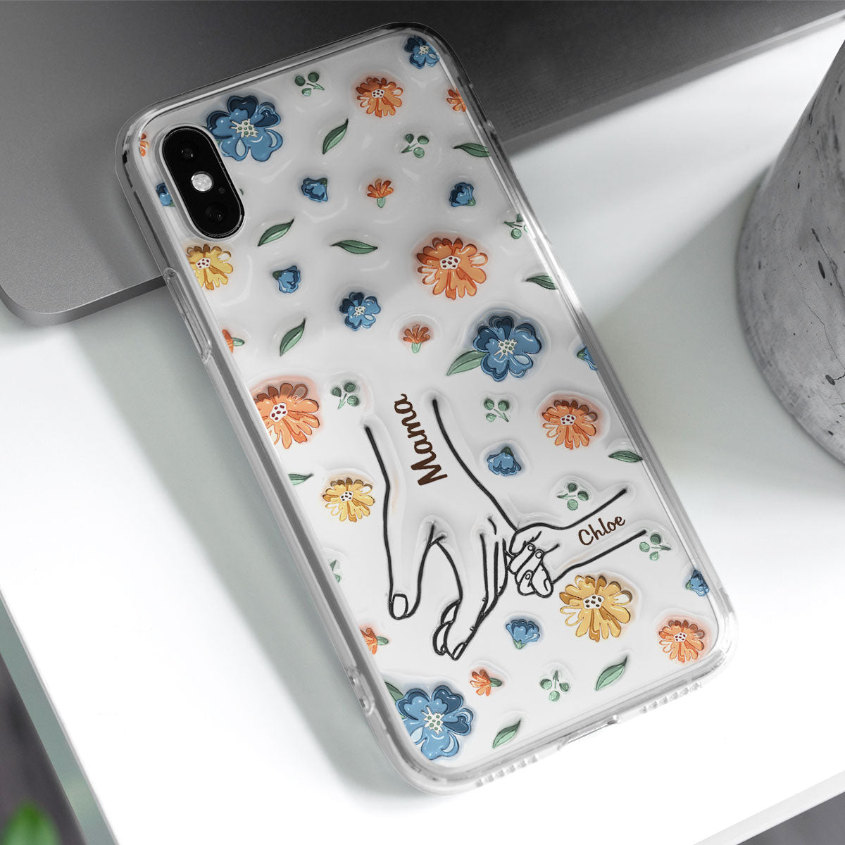 Mom Hold My Heart - Personalized Custom 3D Inflated Effect Phone Case