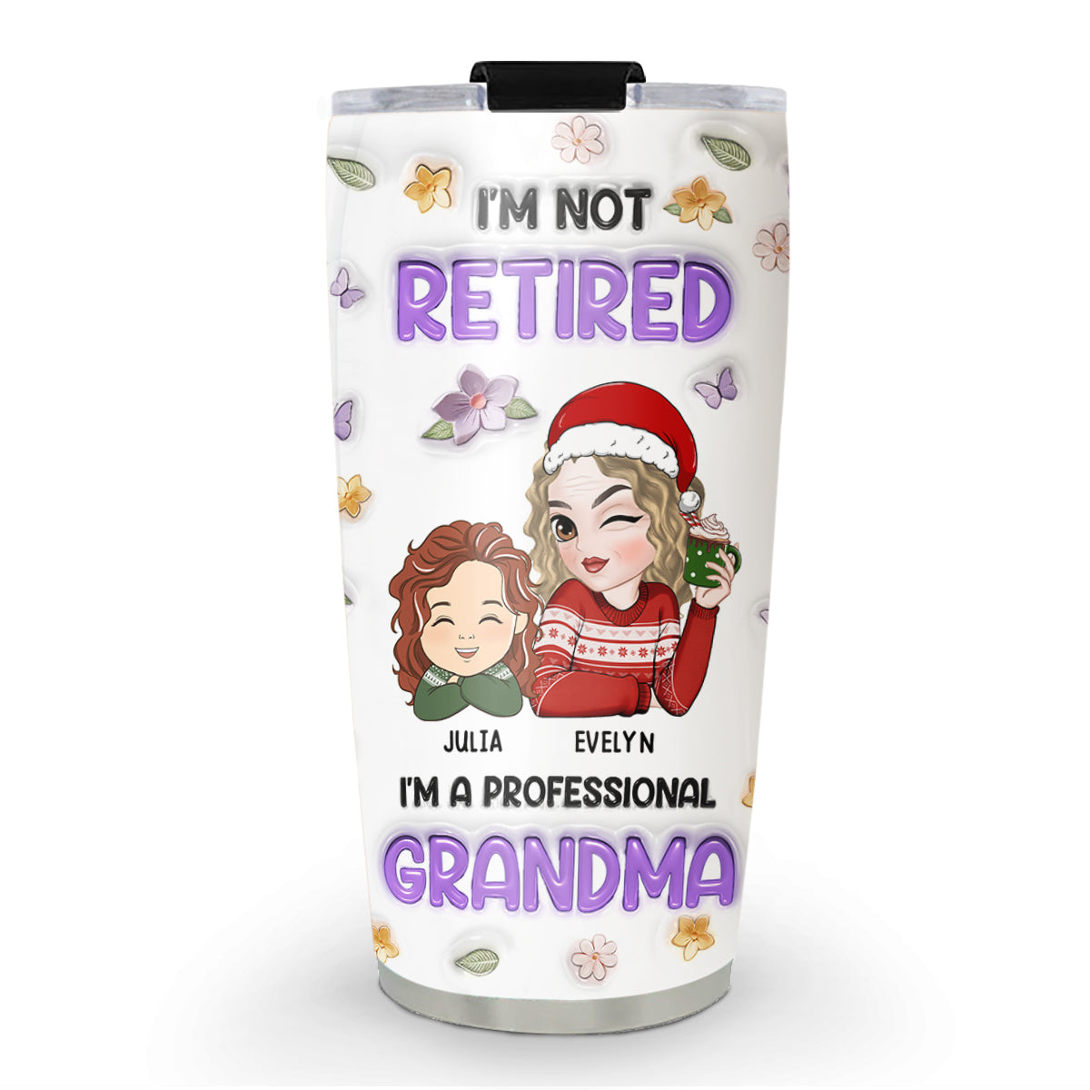 I Am A Professional Grandma Version 2 - Personalized Custom 3D Inflated Effect Tumbler