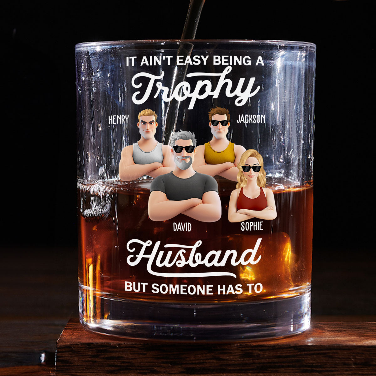 Happiness Begins With You - Personalized Custom Whiskey Glass