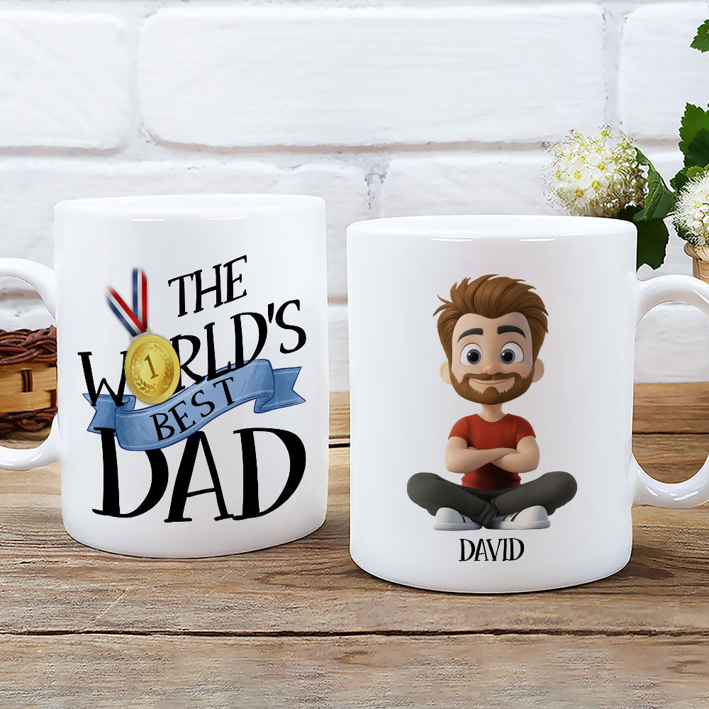 For The World Best Dad - Personalized Custom Coffee Mug