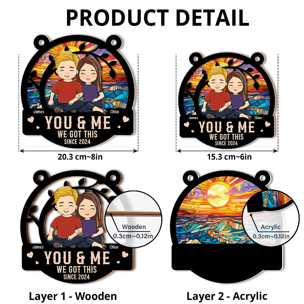 Always Love - Personalized Custom Suncatcher