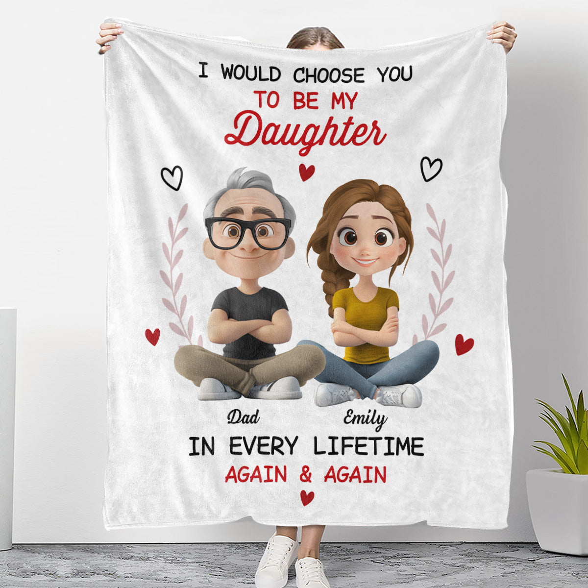 Always Choose You - Personalized Custom Fleece Blanket