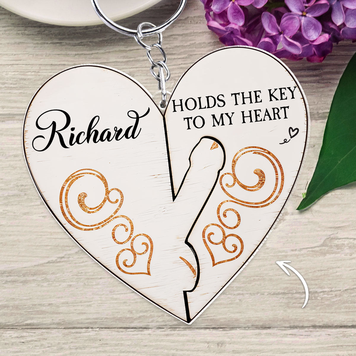 You Hold The Key To My Heart - Personalized Custom Acrylic Keychain