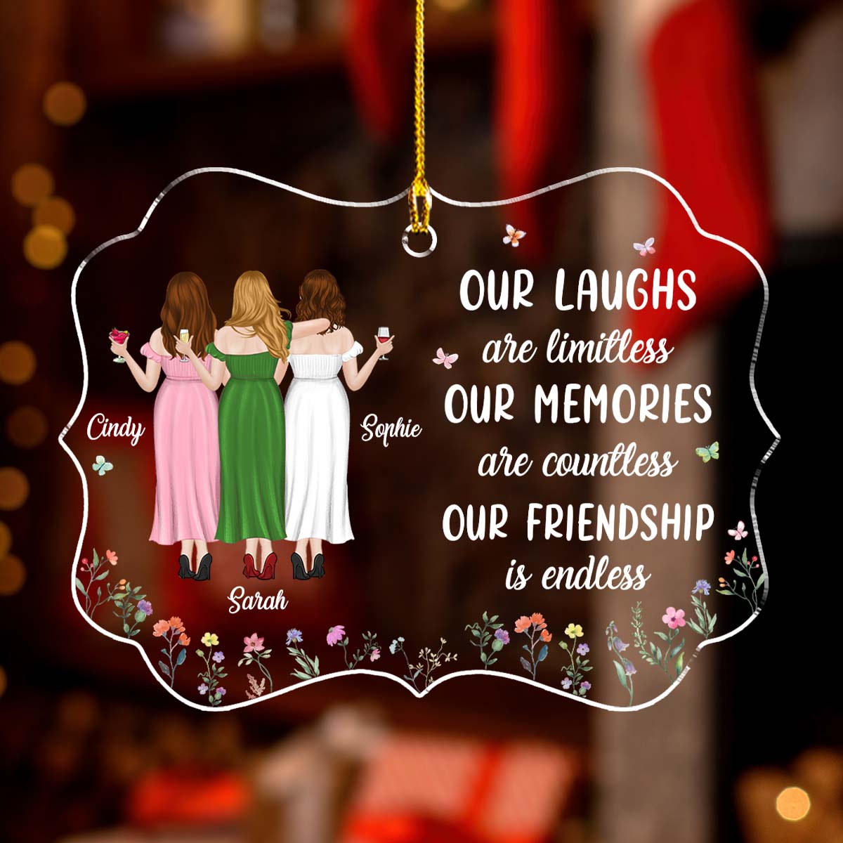 Our Laughs Are Limitless - Personalized Custom Acrylic Ornament