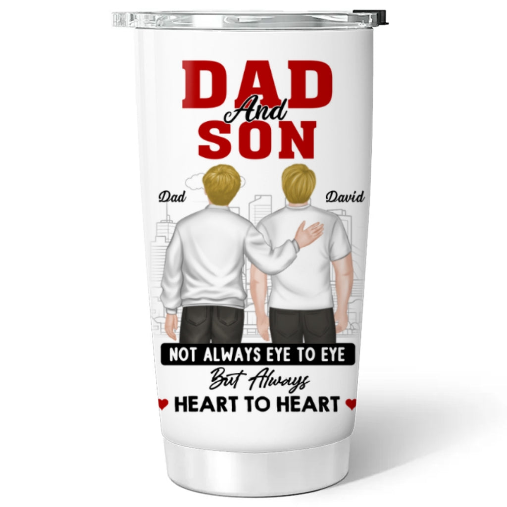 Father And Son Different Paths Same Heart - Personalized Custom Tumbler