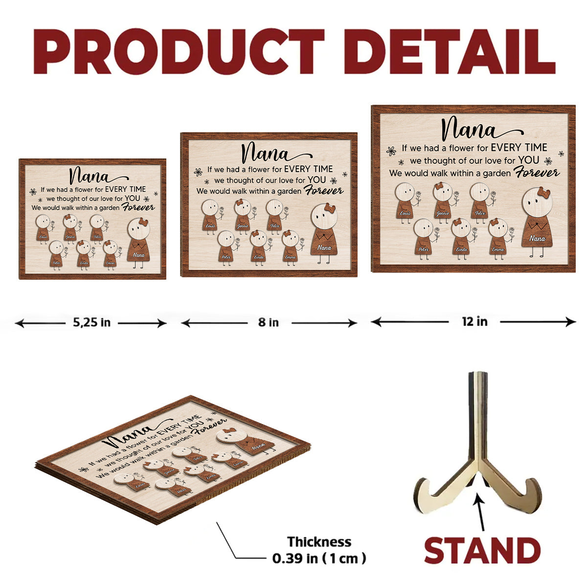 Our Love For You - Personalized Custom Wooden Plaque