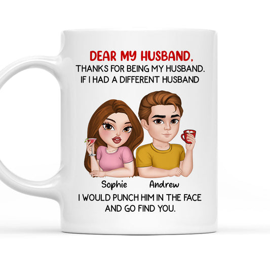 Thanks For Being My Husband - Personalized Custom Coffee Mug