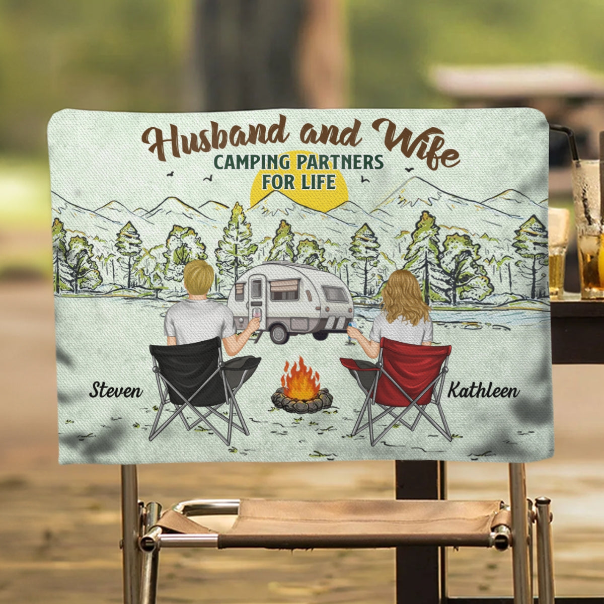 Camping For Life - Personalized Custom Camping Chair Cover