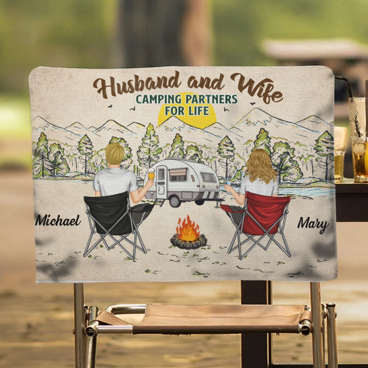 Camping For Life - Personalized Custom Camping Chair Cover